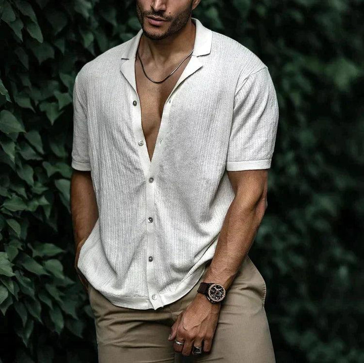 Sommerhemd Herren Kurzarm | Freizeithemd Herren Knopfleiste | Herren Hemd Casual Sommer