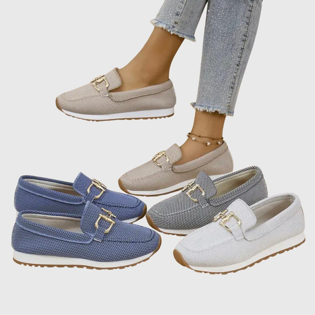 Loafer Damen Mesh | Slipper Damen Schnalle Komfort | Sommerschuhe Damen Slip-On Elegant