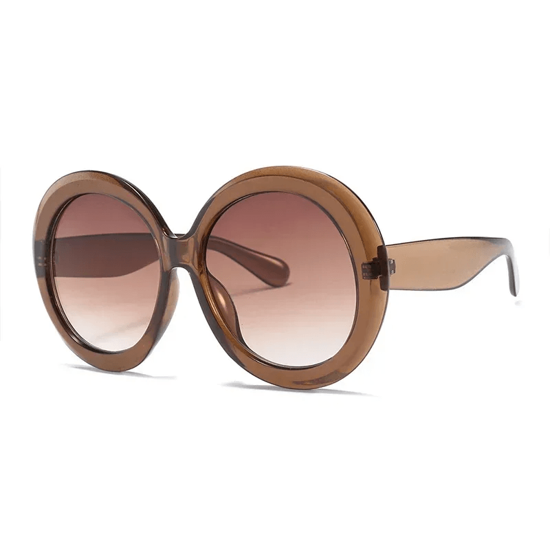 Sonnenbrille Damen Oversized Rund | Farbblock UV400 Schutz | Statement Sonnenbrille Sommer