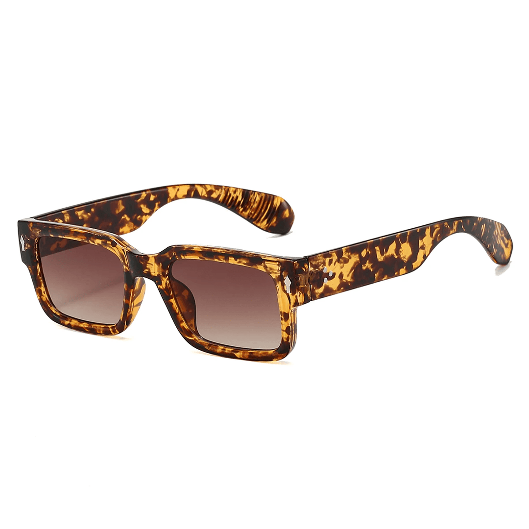 Sonnenbrille Damen Eckig | Vintage Verlaufsgläser UV-Schutz | Retro Sonnenbrille Sommer