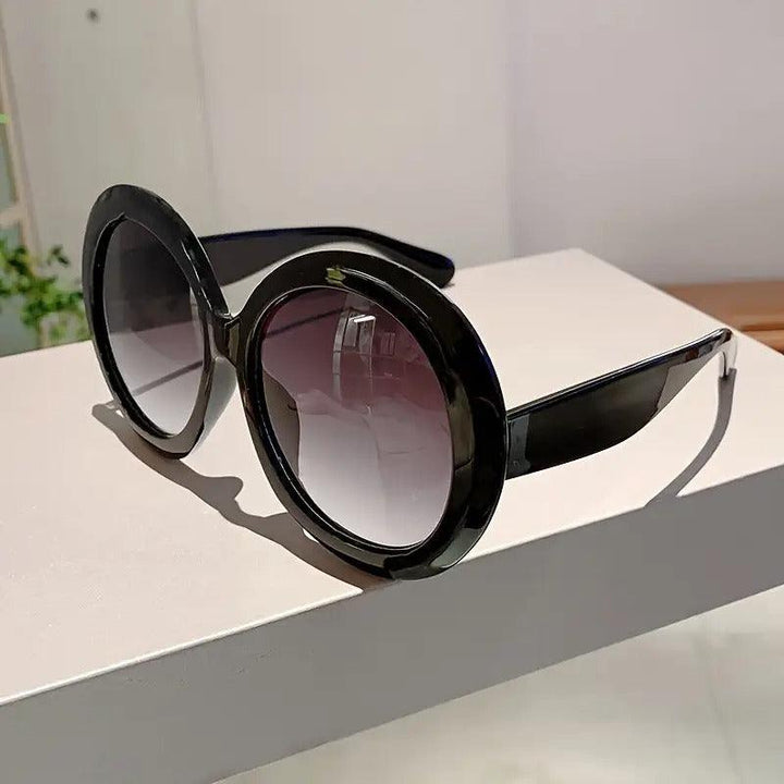Sonnenbrille Damen Oversized Rund | Farbblock UV400 Schutz | Statement Sonnenbrille Sommer
