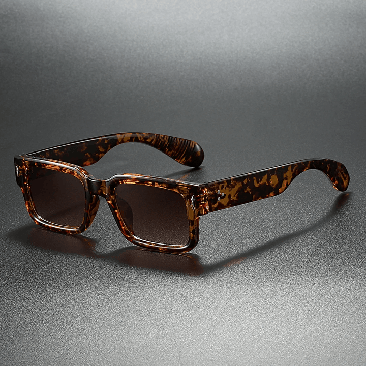 Sonnenbrille Damen Eckig | Vintage Verlaufsgläser UV-Schutz | Retro Sonnenbrille Sommer