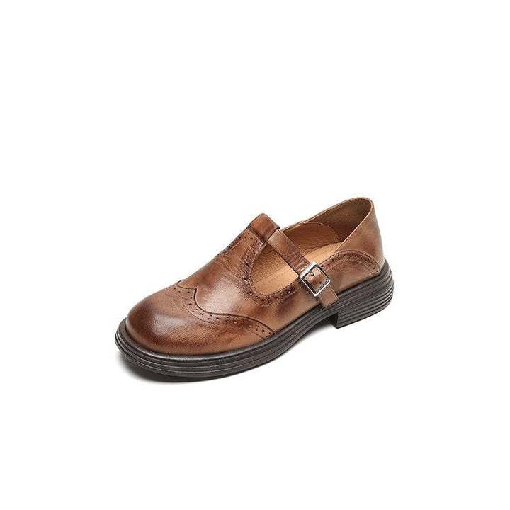 Mary Jane Schuhe Damen Braun | Loafer Damen Schnalle | Sommerschuhe Damen Bequem Vegan