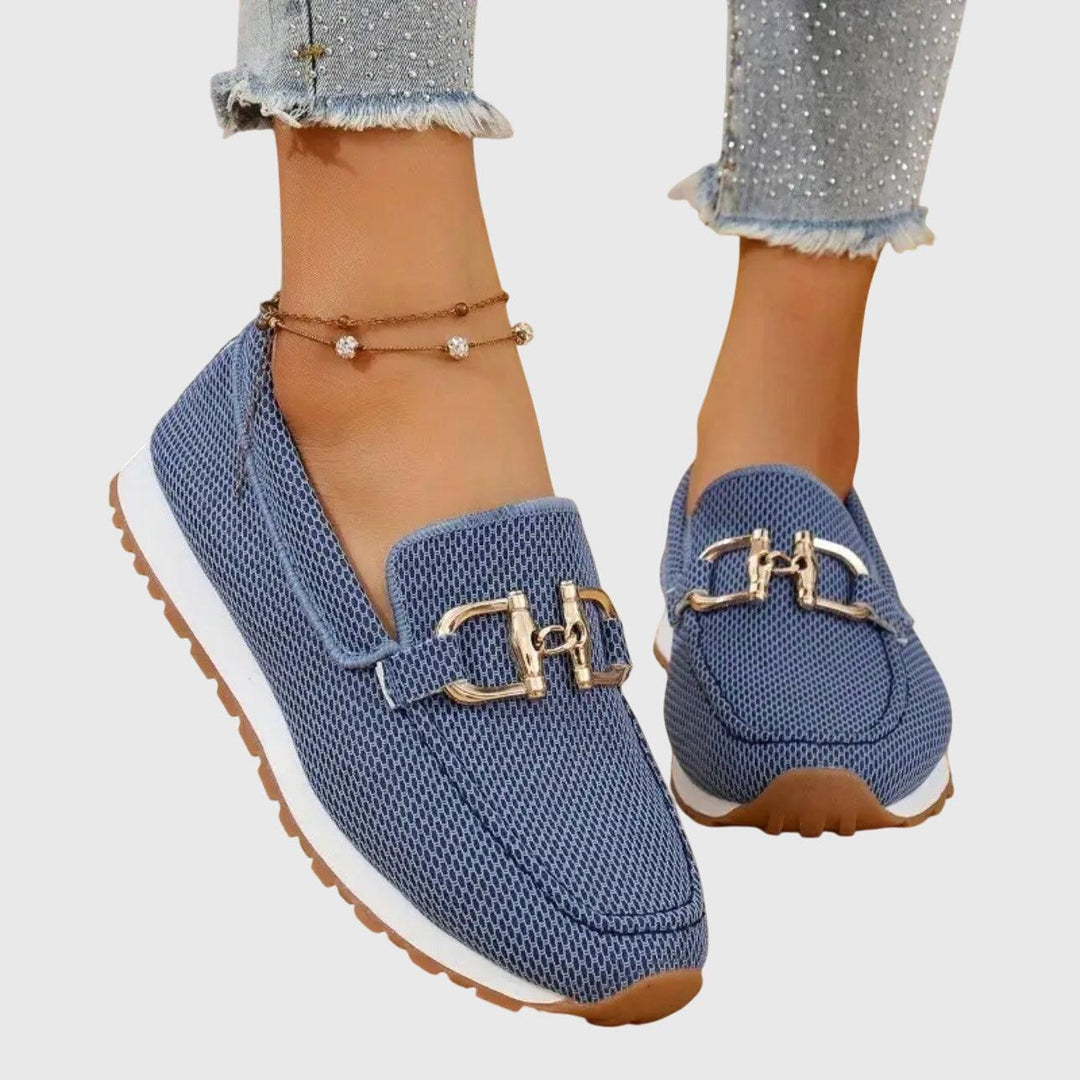 Loafer Damen Mesh | Slipper Damen Schnalle Komfort | Sommerschuhe Damen Slip-On Elegant