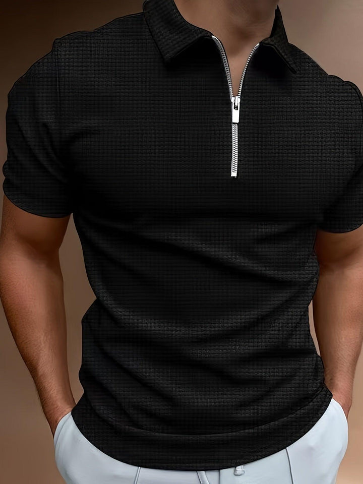Reissverschluss Shirt Herren | Kurzarm Hemd Herren Sommer Zip | Herren Sommerhemd Regular Fit