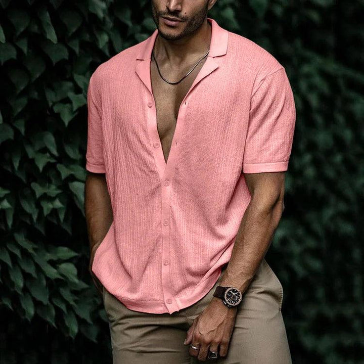 Sommerhemd Herren Kurzarm | Freizeithemd Herren Knopfleiste | Herren Hemd Casual Sommer
