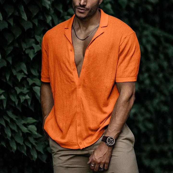 Sommerhemd Herren Kurzarm | Freizeithemd Herren Knopfleiste | Herren Hemd Casual Sommer