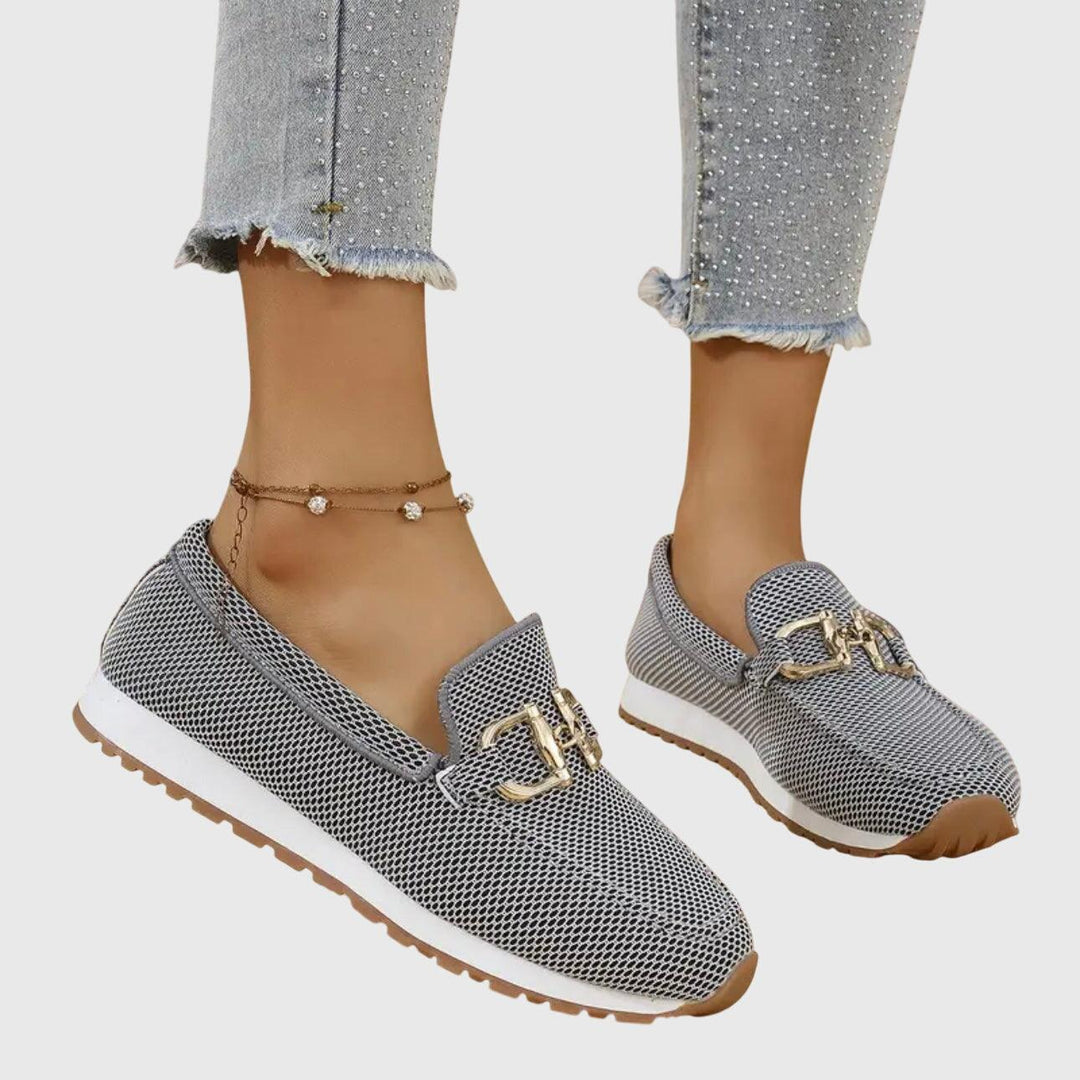 Loafer Damen Mesh | Slipper Damen Schnalle Komfort | Sommerschuhe Damen Slip-On Elegant