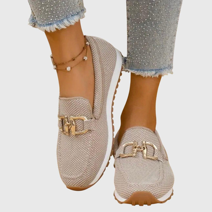 Loafer Damen Mesh | Slipper Damen Schnalle Komfort | Sommerschuhe Damen Slip-On Elegant