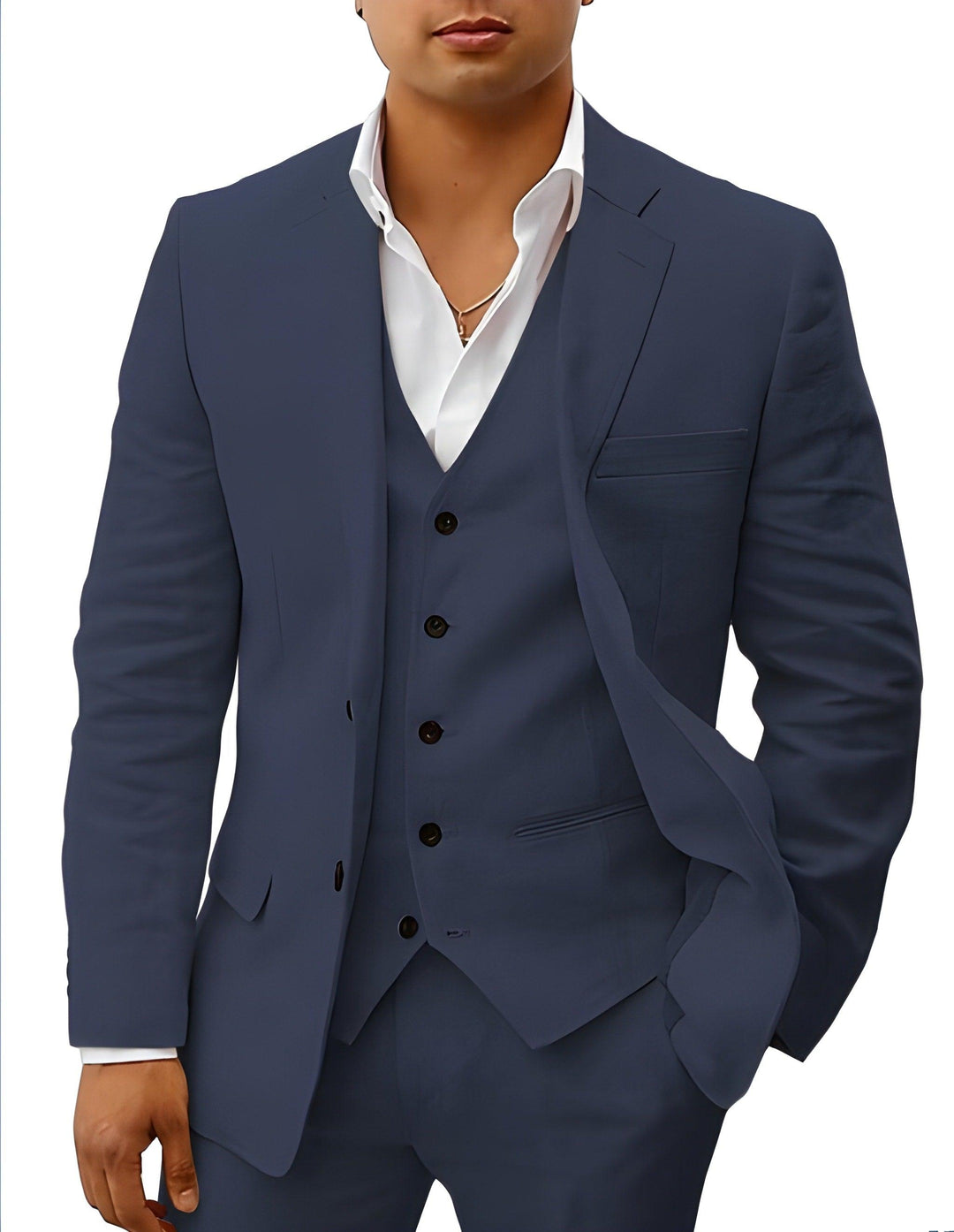 Anzug Herren Dreiteilig Hochzeit | Männer Sommeranzug mit Weste | Hochzeitsanzug Strand Elegant