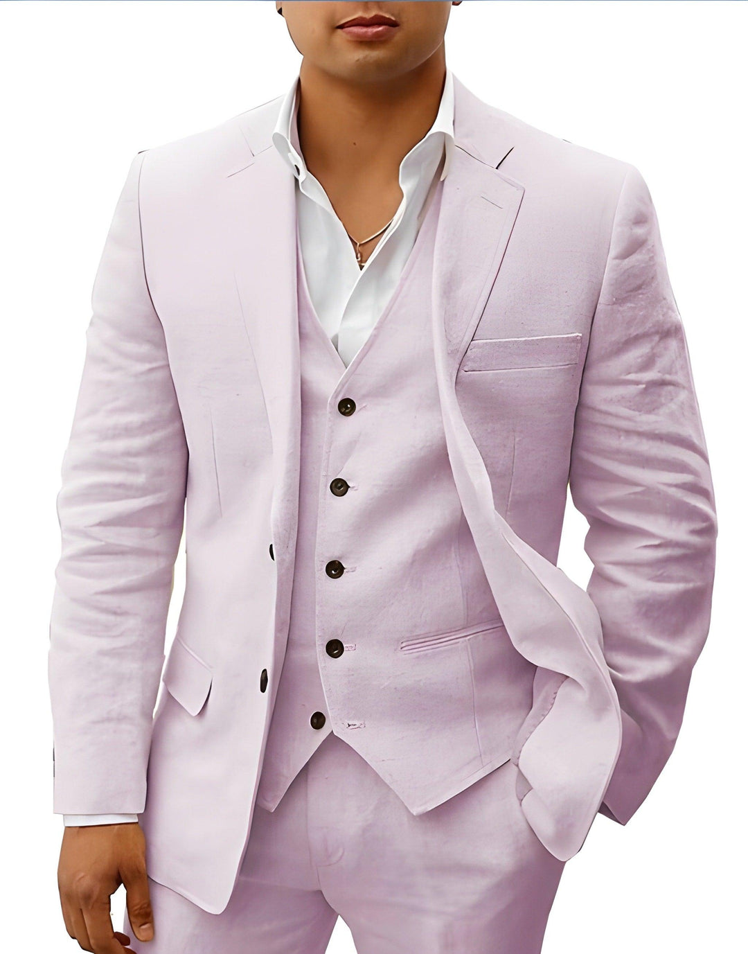 Anzug Herren Dreiteilig Hochzeit | Männer Sommeranzug mit Weste | Hochzeitsanzug Strand Elegant