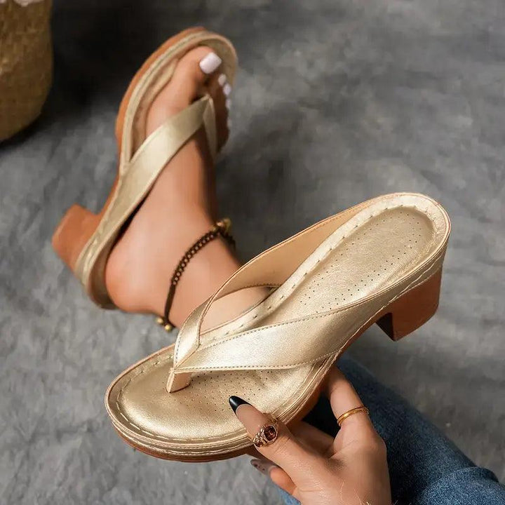 Hausschuhe Damen mit Absatz | Pantoffel Damen Bequem | Elegante Slipper Hausschuhe