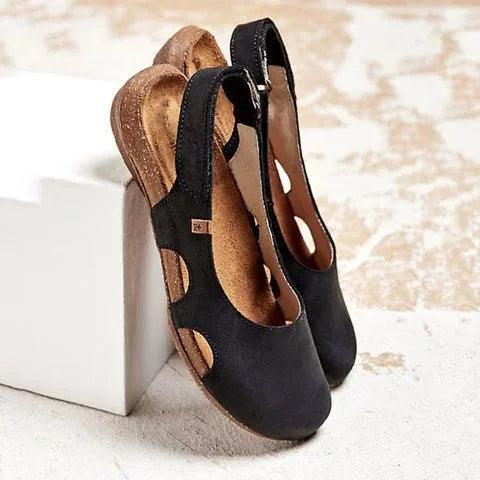 Ballerinas Damen Riemchen | Sandalen Damen Geschlossene Zehen | Sommerschuhe Damen Bequem Blau