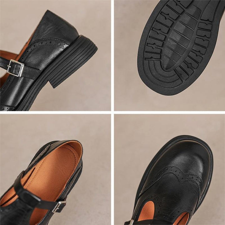 Mary Jane Schuhe Damen Braun | Loafer Damen Schnalle | Sommerschuhe Damen Bequem Vegan