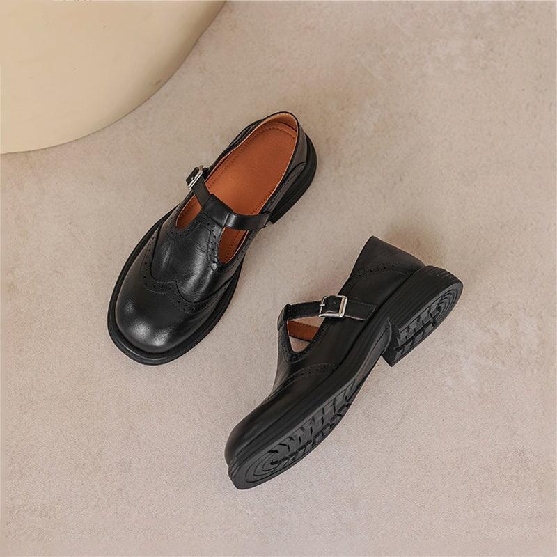 Mary Jane Schuhe Damen Braun | Loafer Damen Schnalle | Sommerschuhe Damen Bequem Vegan
