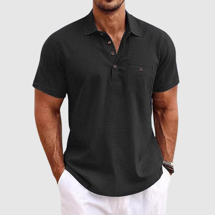 Poloshirt Herren Sommer Brusttasche Lässig | Polo Shirt Herren Kurzarm Casual | Herrenpolo Atmungsaktiv Vielseitig