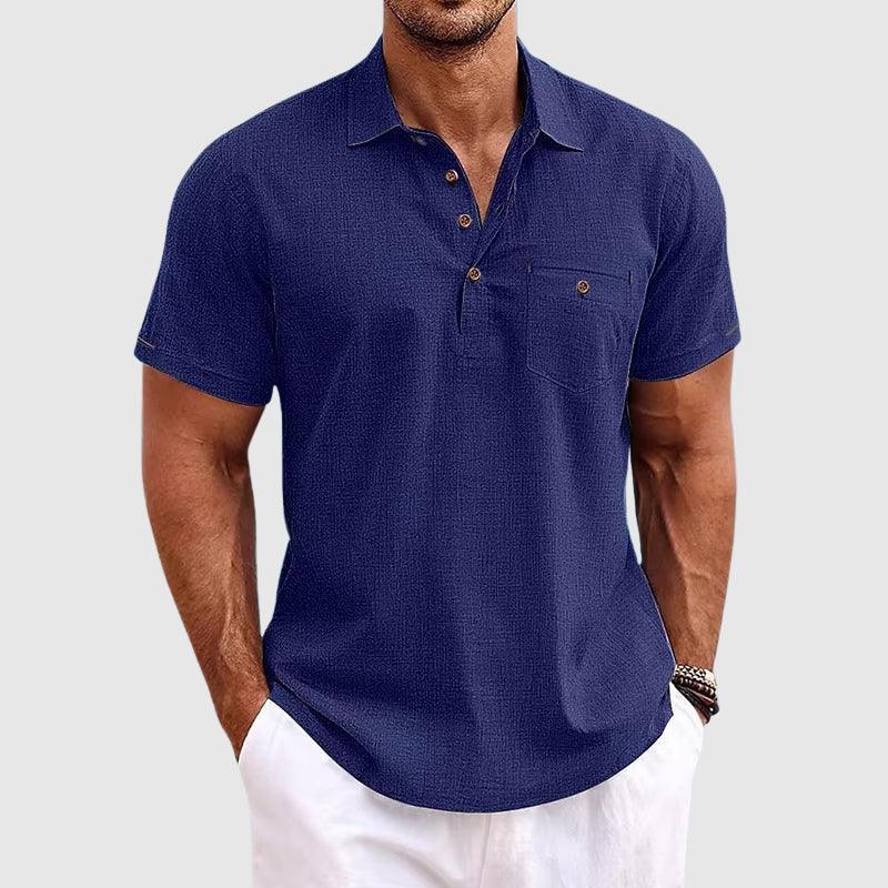 Poloshirt Herren Sommer Brusttasche Lässig | Polo Shirt Herren Kurzarm Casual | Herrenpolo Atmungsaktiv Vielseitig
