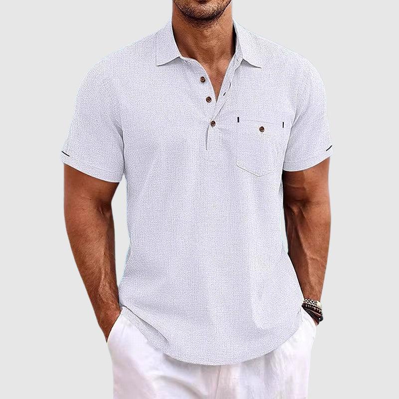 Poloshirt Herren Sommer Brusttasche Lässig | Polo Shirt Herren Kurzarm Casual | Herrenpolo Atmungsaktiv Vielseitig