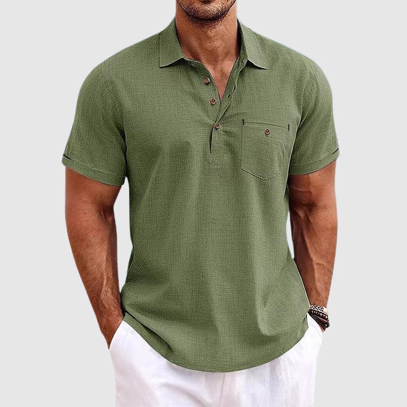 Poloshirt Herren Sommer Brusttasche Lässig | Polo Shirt Herren Kurzarm Casual | Herrenpolo Atmungsaktiv Vielseitig