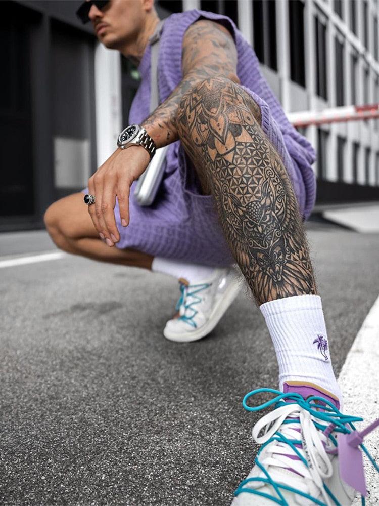 Herren Set Strick Ärmellos | Zweiteiler Shorts Rundhals | Sommerset Strick Locker