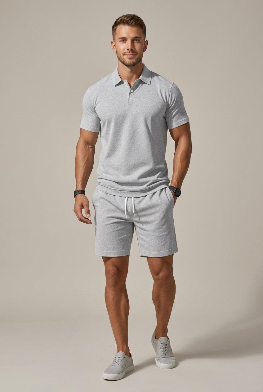 Herren Set Hemd Shorts Klassisch | Sommer Outfit Männer Kurzarm | Freizeitset Hemd mit Shorts