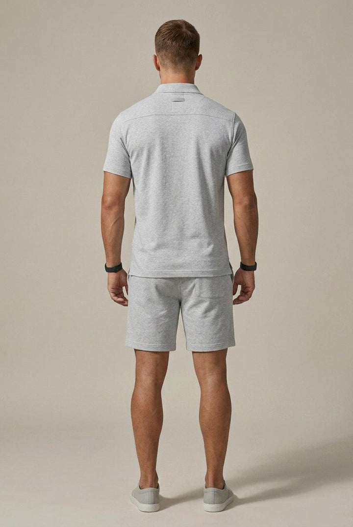 Herren Set Hemd Shorts Klassisch | Sommer Outfit Männer Kurzarm | Freizeitset Hemd mit Shorts
