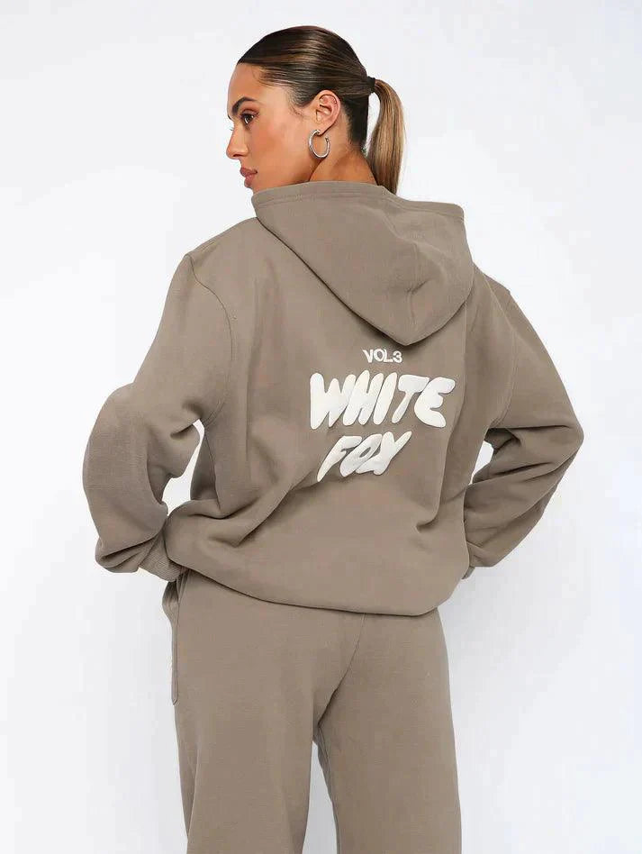 Trainingsanzug Damen Cropped | Jogginganzug Damen Zweiteilig | Damen Freizeitset Hoodie Jogger