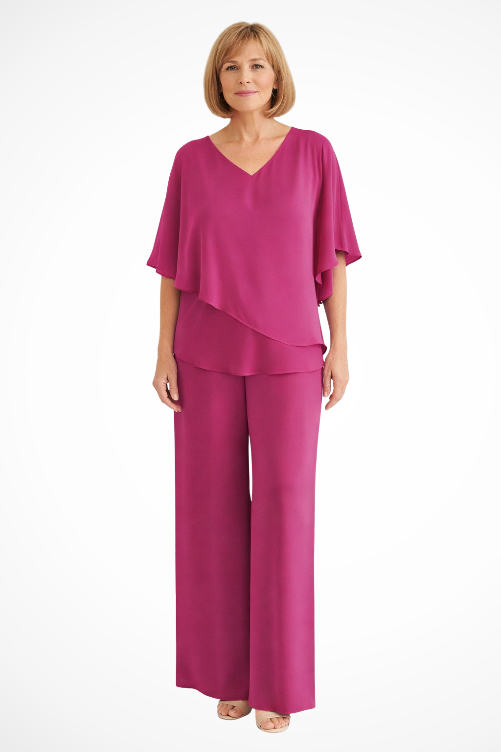 Zweiteiler Damen Elegant Weites Bein | Hosenset Damen Fledermausärmel Sommer | Damen Set Festlich Koordiniert